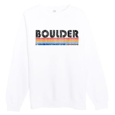 Vintage 1980s Style Boulder CO Premium Crewneck Sweatshirt