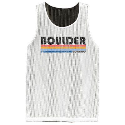 Vintage 1980s Style Boulder CO Mesh Reversible Basketball Jersey Tank