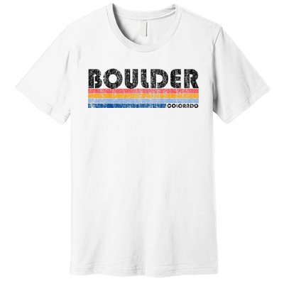 Vintage 1980s Style Boulder CO Premium T-Shirt