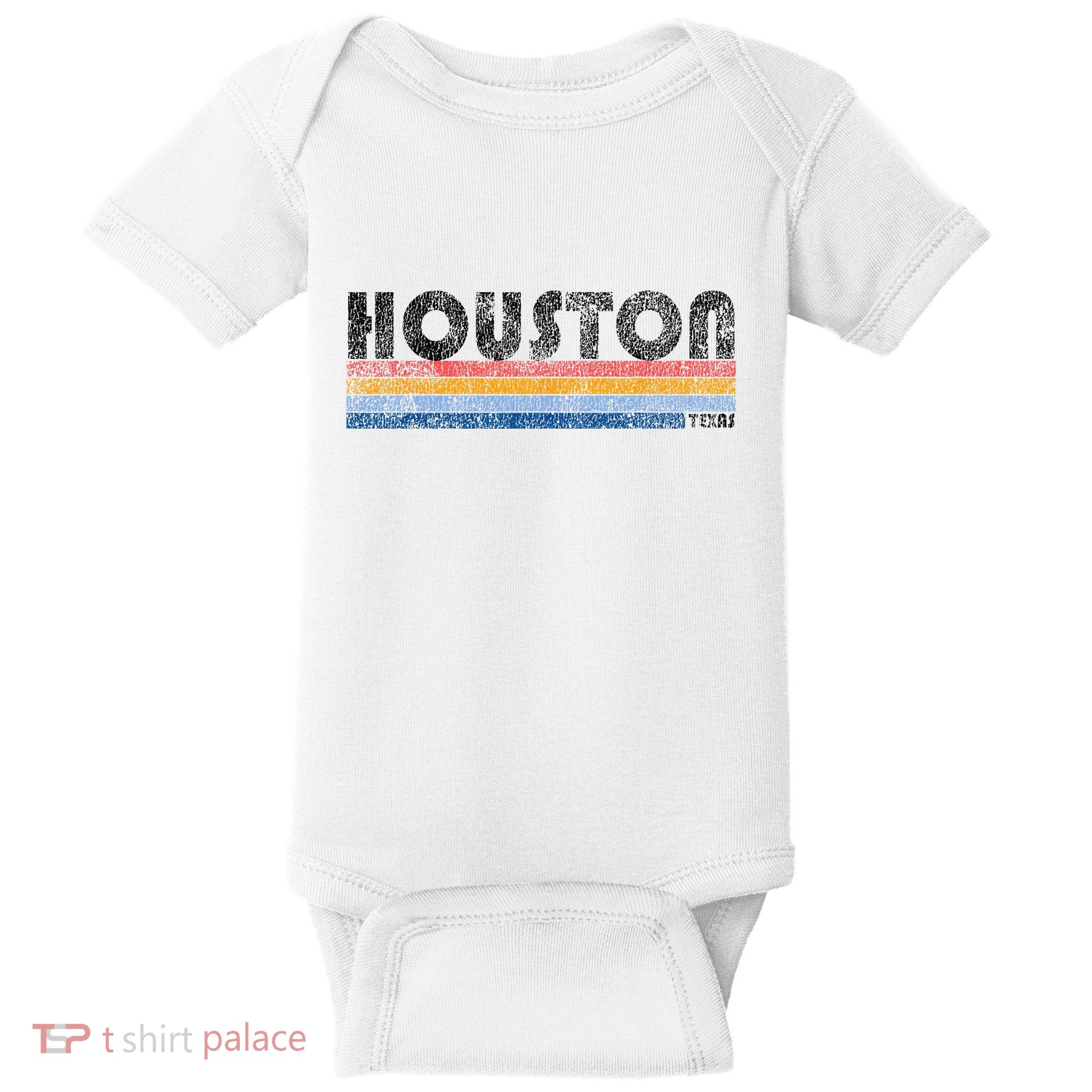 Vintage 1980s Style Houston Texas Baby Bodysuit