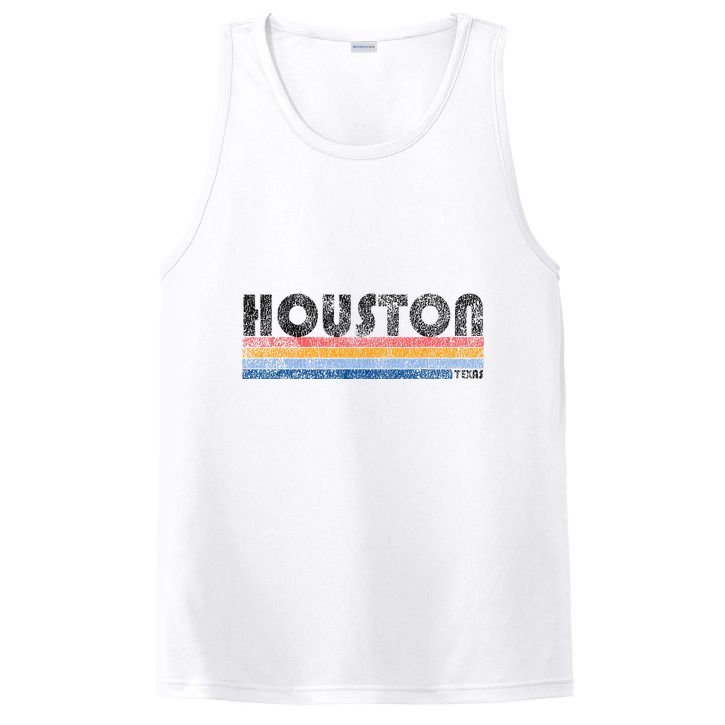 Vintage 1980s Style Houston Texas PosiCharge Competitor Tank