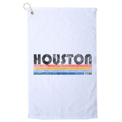 Vintage 1980s Style Houston Texas Golf Towel