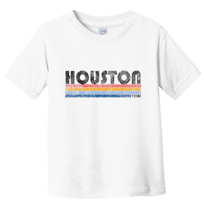 Vintage 1980s Style Houston Texas Toddler T-Shirt