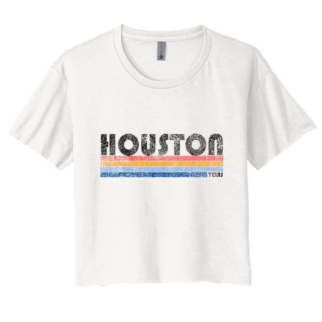 Vintage 1980s Style Houston Texas Crop Top
