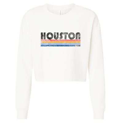 Vintage 1980s Style Houston Texas Cropped Pullover Crew