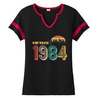 Vintage 1984 Sun Wilderness 40th Birthday Ladies Halftime Notch Neck Tee