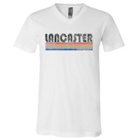 Vintage 1980s Style Lancaster Pa V-Neck T-Shirt