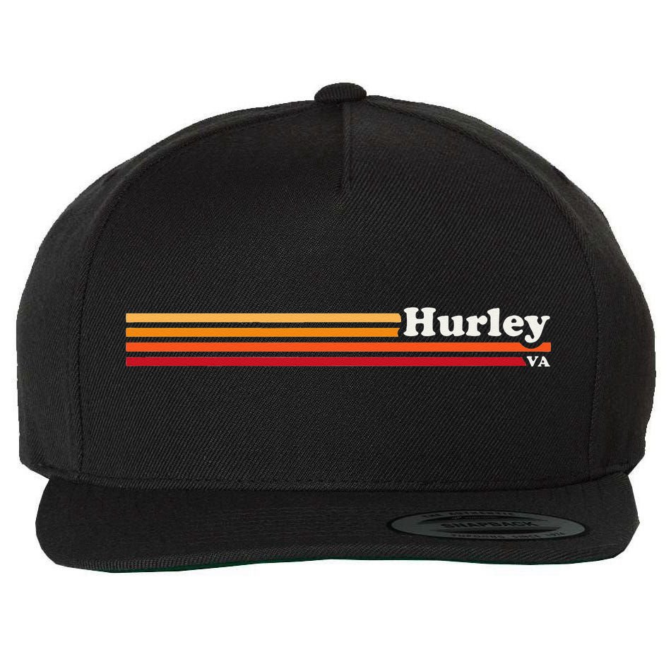 Vintage 1980s Style Hurley Virginia  Wool Snapback Cap