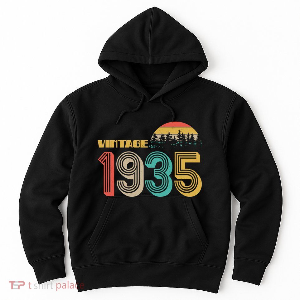 Vintage 1935 Sun Wilderness 90th Birthday Hoodie