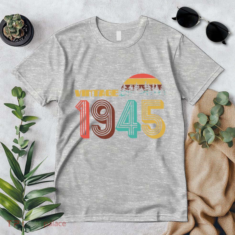 Vintage 1945 Sun Wilderness 80th Birthday Premium T-Shirt