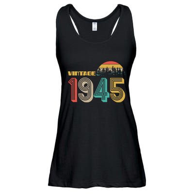Vintage 1945 Sun Wilderness 80th Birthday Ladies Essential Flowy Tank