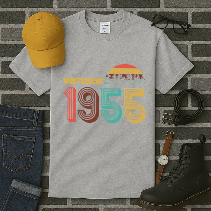Vintage 1955 Sun Wilderness 70th Birthday Tall T-Shirt
