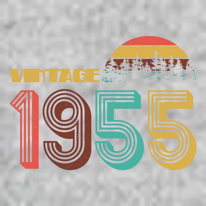 Vintage 1955 Sun Wilderness 70th Birthday Tall T-Shirt