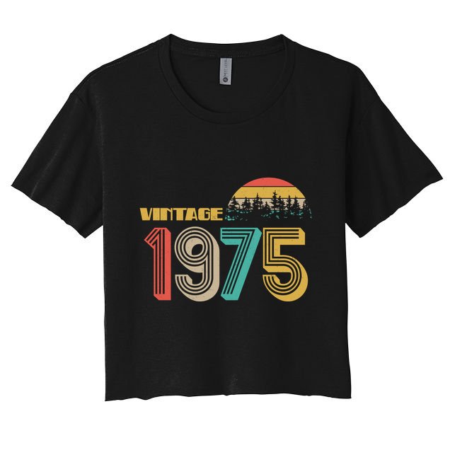 Vintage 1975 Sun Wilderness 50th Birthday Crop Top