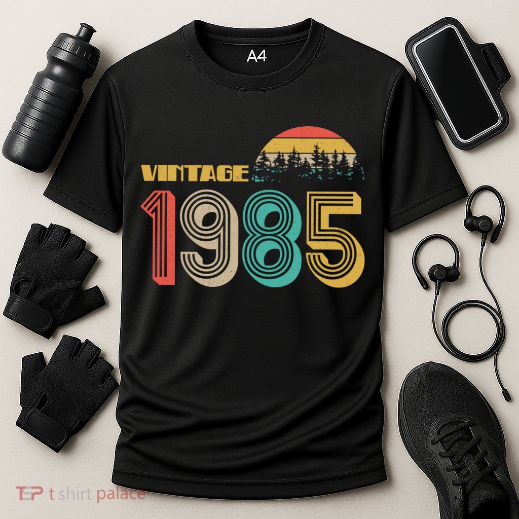 Vintage 1985 Sun Wilderness 40th Birthday Cooling Performance Crew T-Shirt