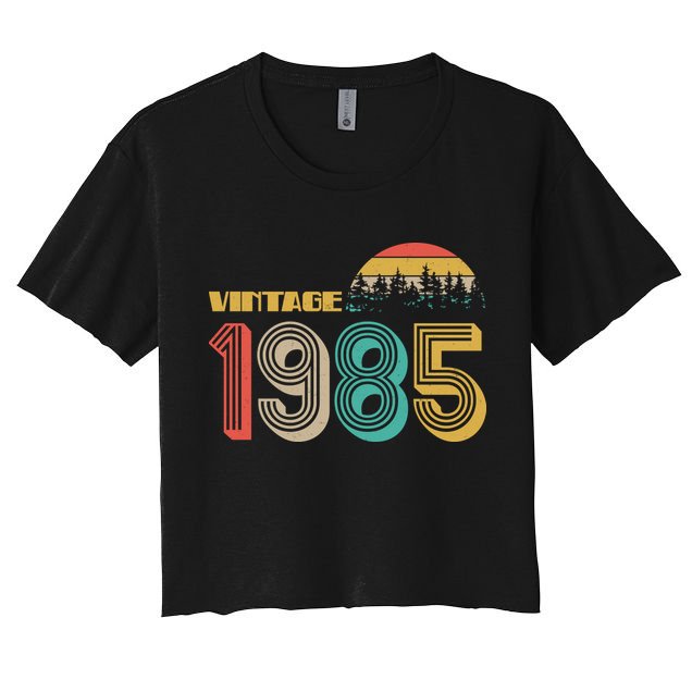 Vintage 1985 Sun Wilderness 40th Birthday Crop Top