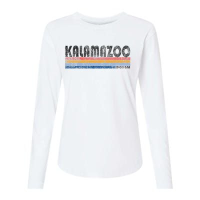 Vintage 1980s Style Kalamazoo Michigan Womens Cotton Relaxed Long Sleeve T-Shirt