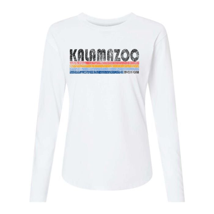 Vintage 1980s Style Kalamazoo Michigan Womens Cotton Relaxed Long Sleeve T-Shirt