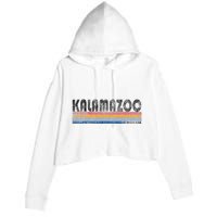 Vintage 1980s Style Kalamazoo Michigan Crop Fleece Hoodie