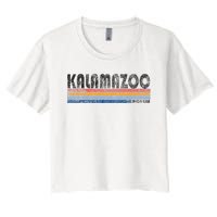 Vintage 1980s Style Kalamazoo Michigan Women's Crop Top Tee