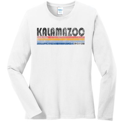 Vintage 1980s Style Kalamazoo Michigan Ladies Long Sleeve Shirt