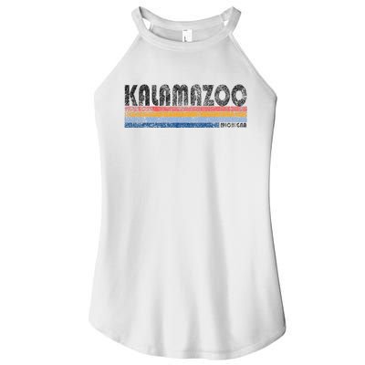 Vintage 1980s Style Kalamazoo Michigan Women's Perfect Tri Rocker Tank