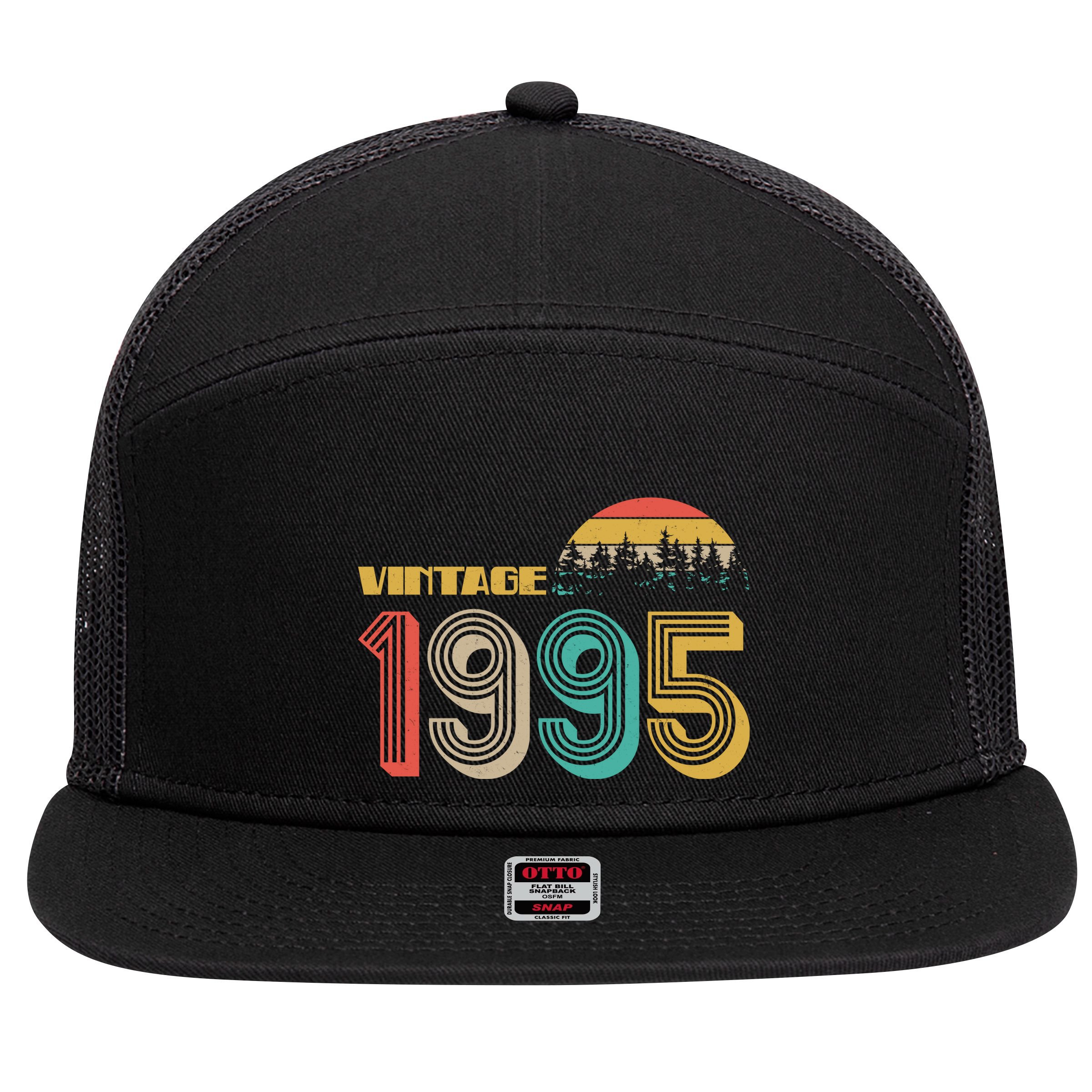 Vintage 1995 Sun Wilderness 30th Birthday 7 Panel Mesh Trucker Snapback Hat