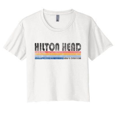 Vintage 1980s Style Hilton Head South Carolina Crop Top