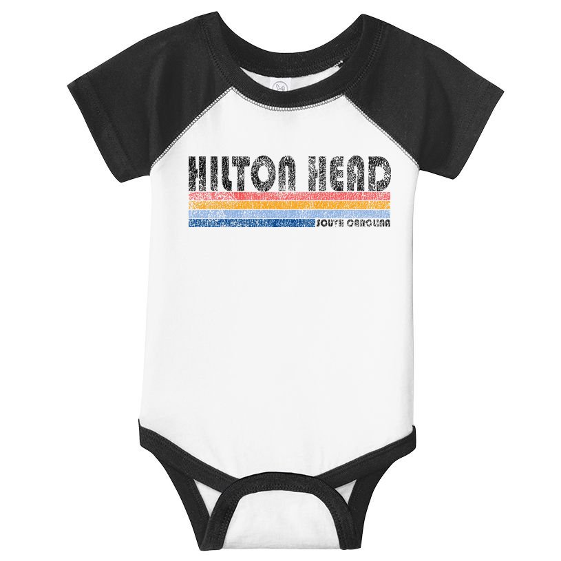 Vintage 1980s Style Hilton Head South Carolina Infant Baby Jersey Bodysuit