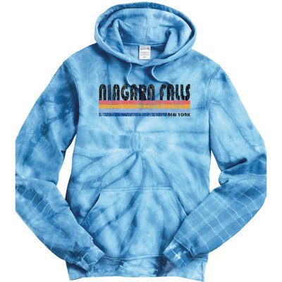 Vintage 1980s Style Niagara Falls Ny Tie Dye Hoodie