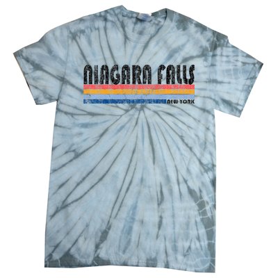 Vintage 1980s Style Niagara Falls Ny Tie-Dye T-Shirt