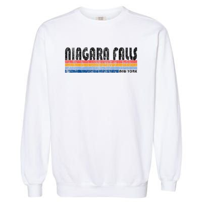 Vintage 1980s Style Niagara Falls Ny Garment-Dyed Sweatshirt