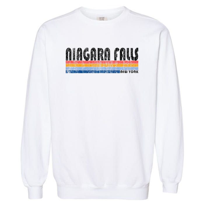 Vintage 1980s Style Niagara Falls Ny Garment-Dyed Sweatshirt