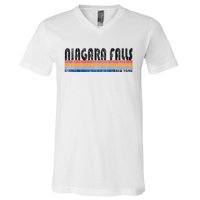 Vintage 1980s Style Niagara Falls Ny V-Neck T-Shirt