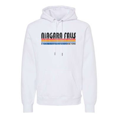 Vintage 1980s Style Niagara Falls Ny Premium Hoodie