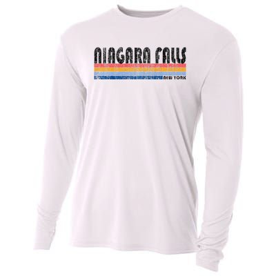 Vintage 1980s Style Niagara Falls Ny Cooling Performance Long Sleeve Crew