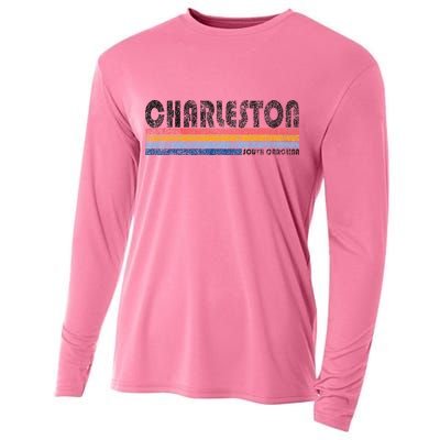 Vintage 1980s Style Charleston South Carolina Cooling Performance Long Sleeve Crew