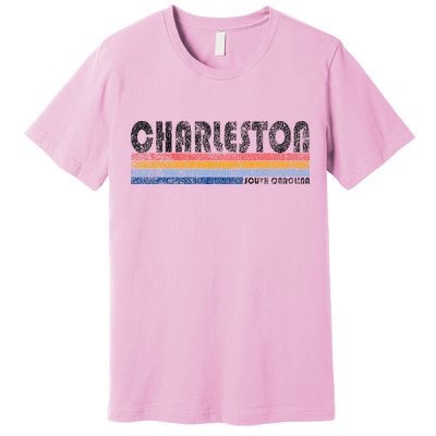 Vintage 1980s Style Charleston South Carolina Premium T-Shirt
