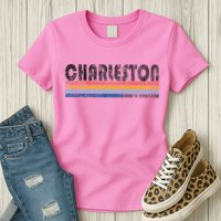 Vintage 1980s Style Charleston South Carolina Womens T-Shirt