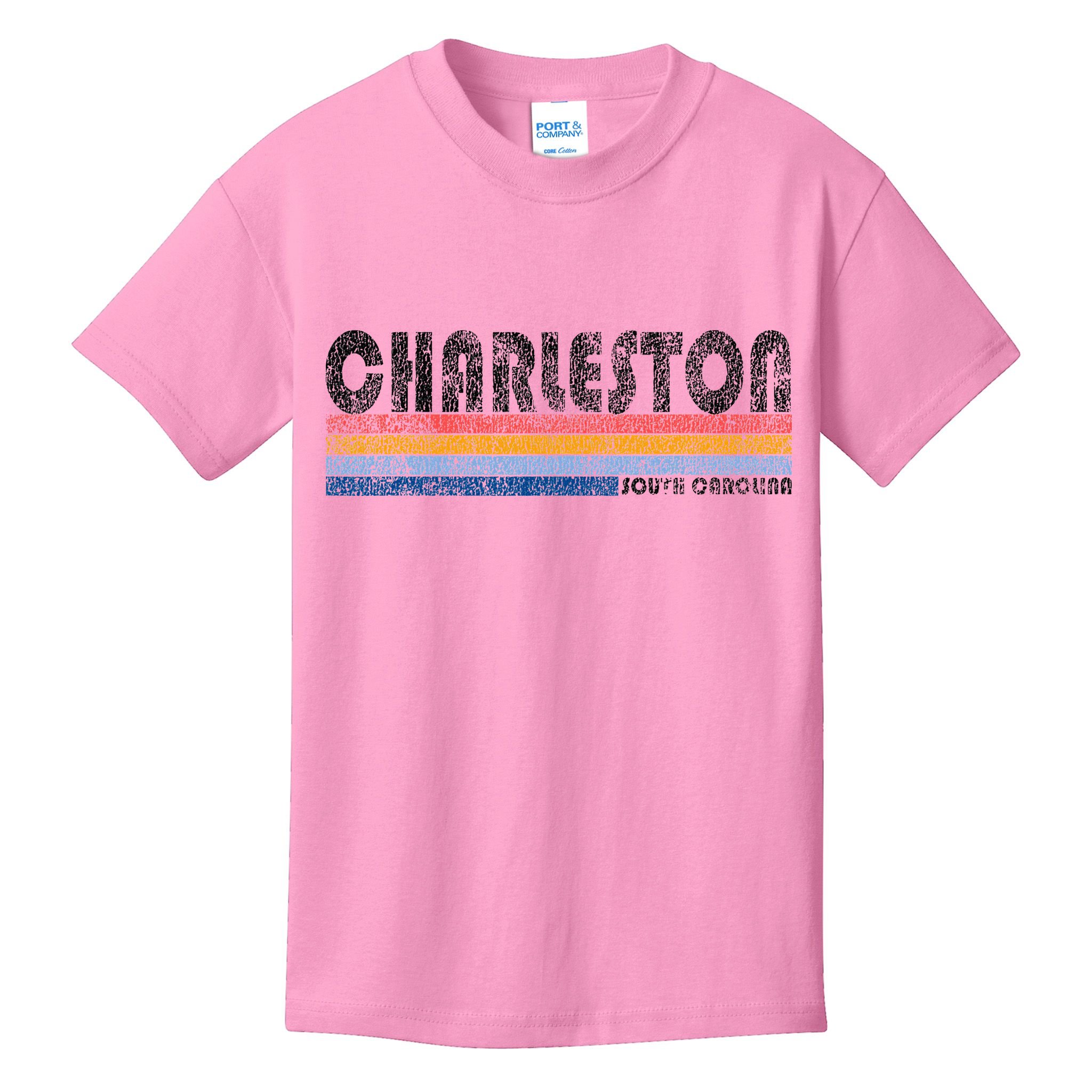 Vintage 1980s Style Charleston South Carolina Kids T-Shirt