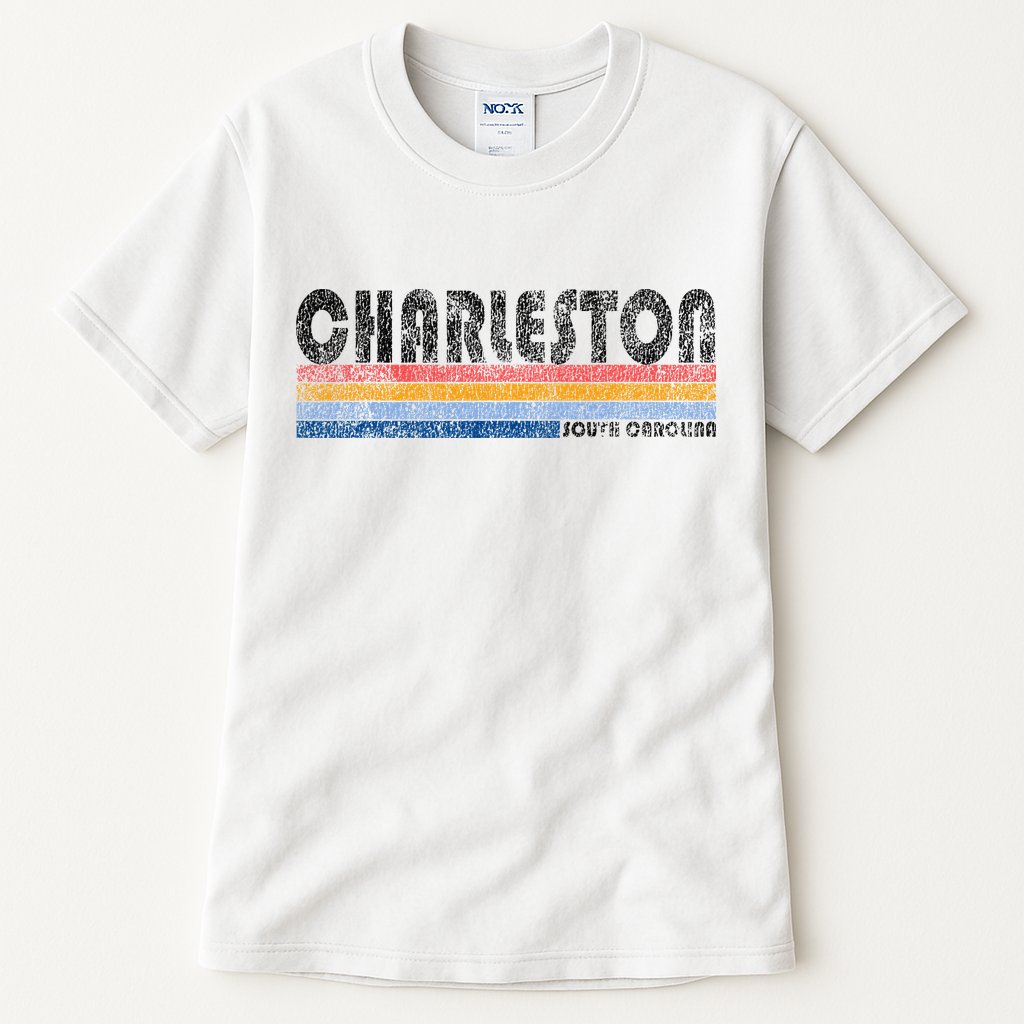 Vintage 1980s Style Charleston South Carolina Tall T-Shirt