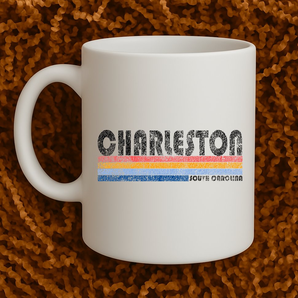 Vintage 1980s Style Charleston South Carolina Mug