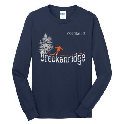 Vintage 1980s Style Breckenridge CO Skiing Tall Long Sleeve T-Shirt