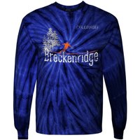 Vintage 1980s Style Breckenridge CO Skiing Tie-Dye Long Sleeve Shirt