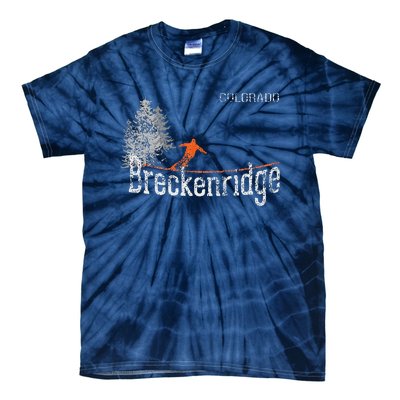 Vintage 1980s Style Breckenridge CO Skiing Tie-Dye T-Shirt