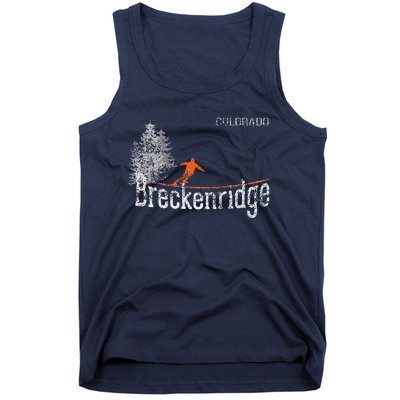 Vintage 1980s Style Breckenridge CO Skiing Tank Top