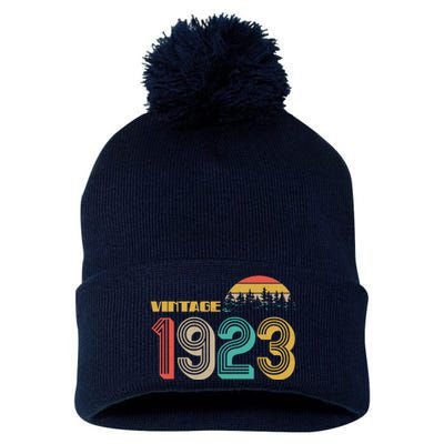 Vintage 1923 Sun Wilderness 100th Birthday Pom Pom 12in Knit Beanie