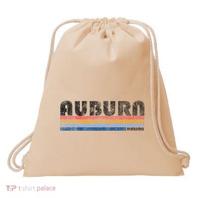 Vintage 1980s Style Auburn Alabama Drawstring Bag