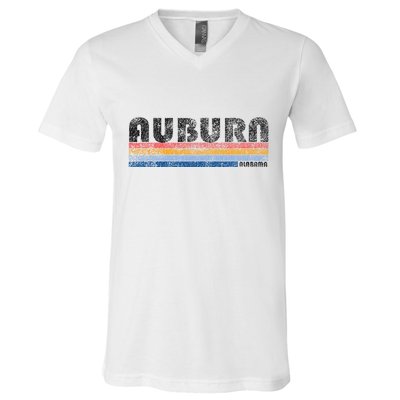 Vintage 1980s Style Auburn Alabama V-Neck T-Shirt