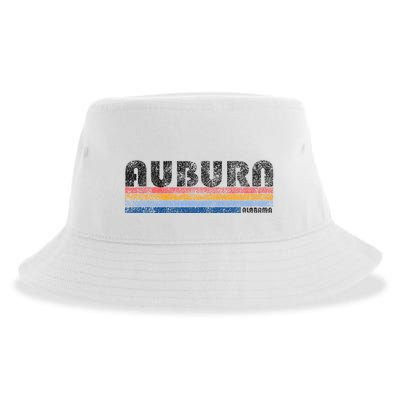 Vintage 1980s Style Auburn Alabama Sustainable Bucket Hat